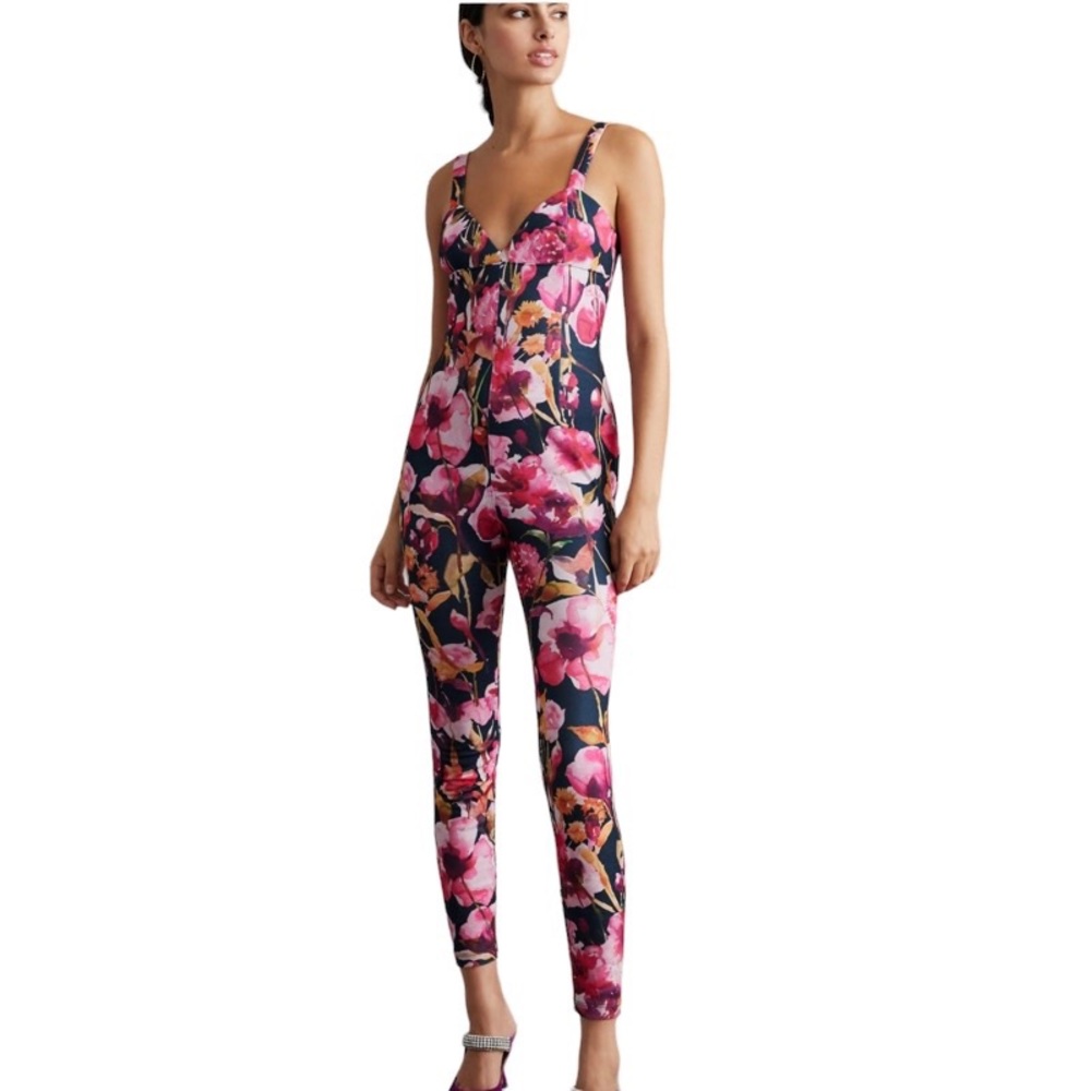 ANTHROPOLOGIE Floral Sweetheart Jumpsuit